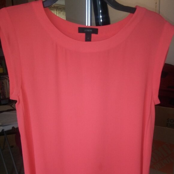 J. Crew Orange sleeveless blouse. - Picture 1 of 4